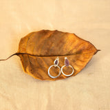 Natural Ruff Stone Earring- Amethyst