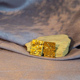Handcrafted Square Textured Earrings