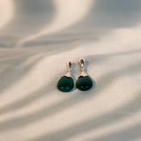 Natural Stone Dangle Drop Earrings | Rose Quartz