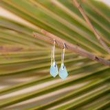 Faceted Stone Earring | Rainbow Moonstone