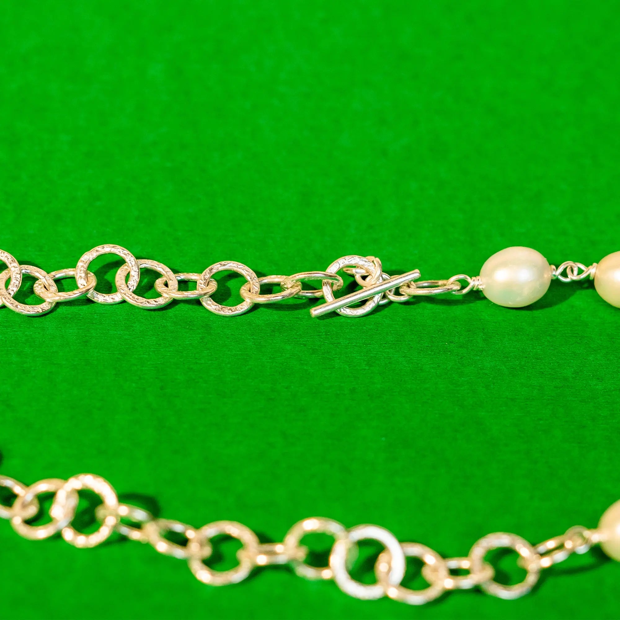 Freshwater Pearl Necklace with Silver Chain