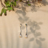 Snake Drop Earring | Freshwater Pearl