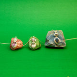 Natural Gemstone Ovel Drop Pandel - Amethyst