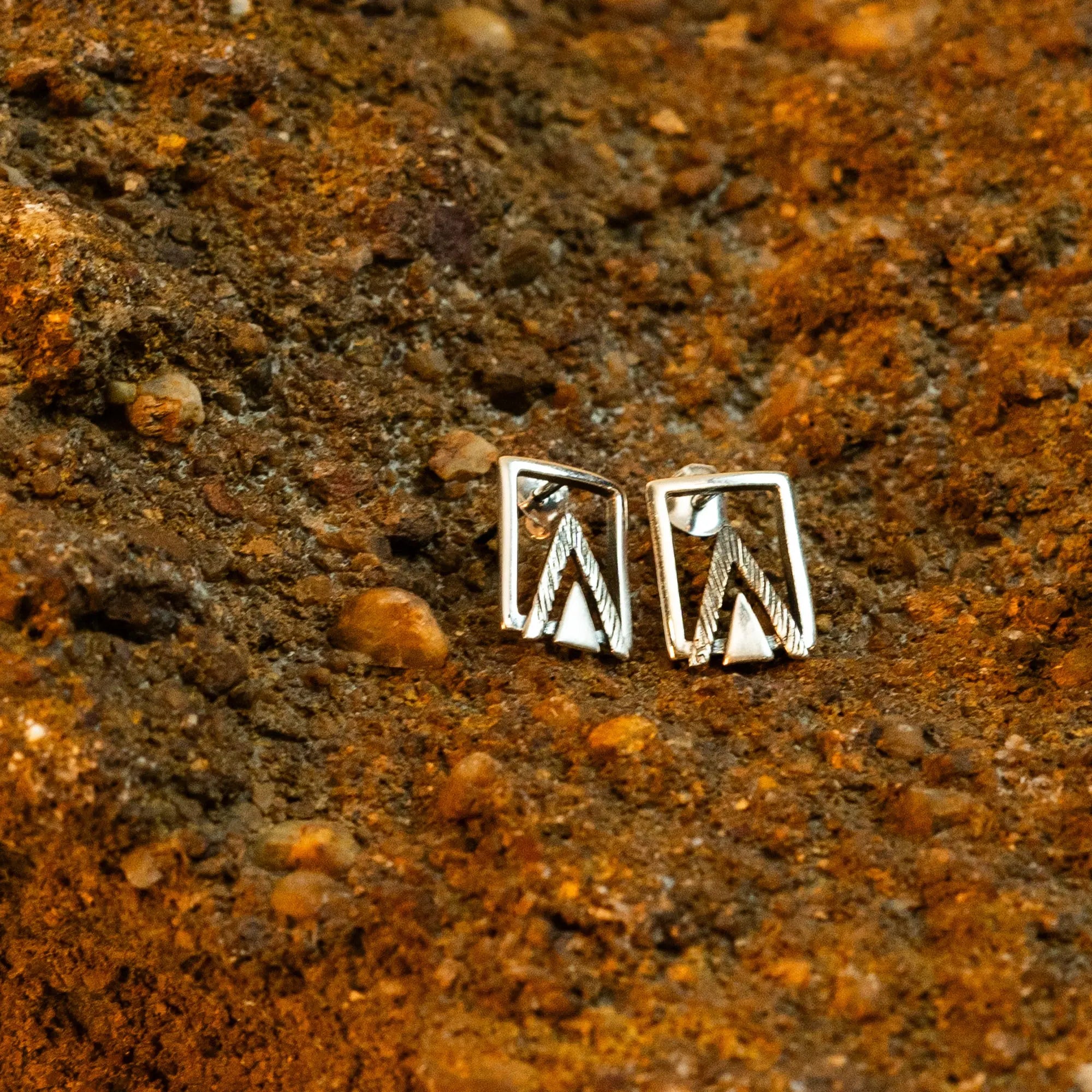 Arrow in a Square Earring