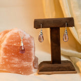 Faceted Drop Pendant Earring Set in Black Obsidian