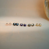 Single Stone Button Earring | Rose Quartz