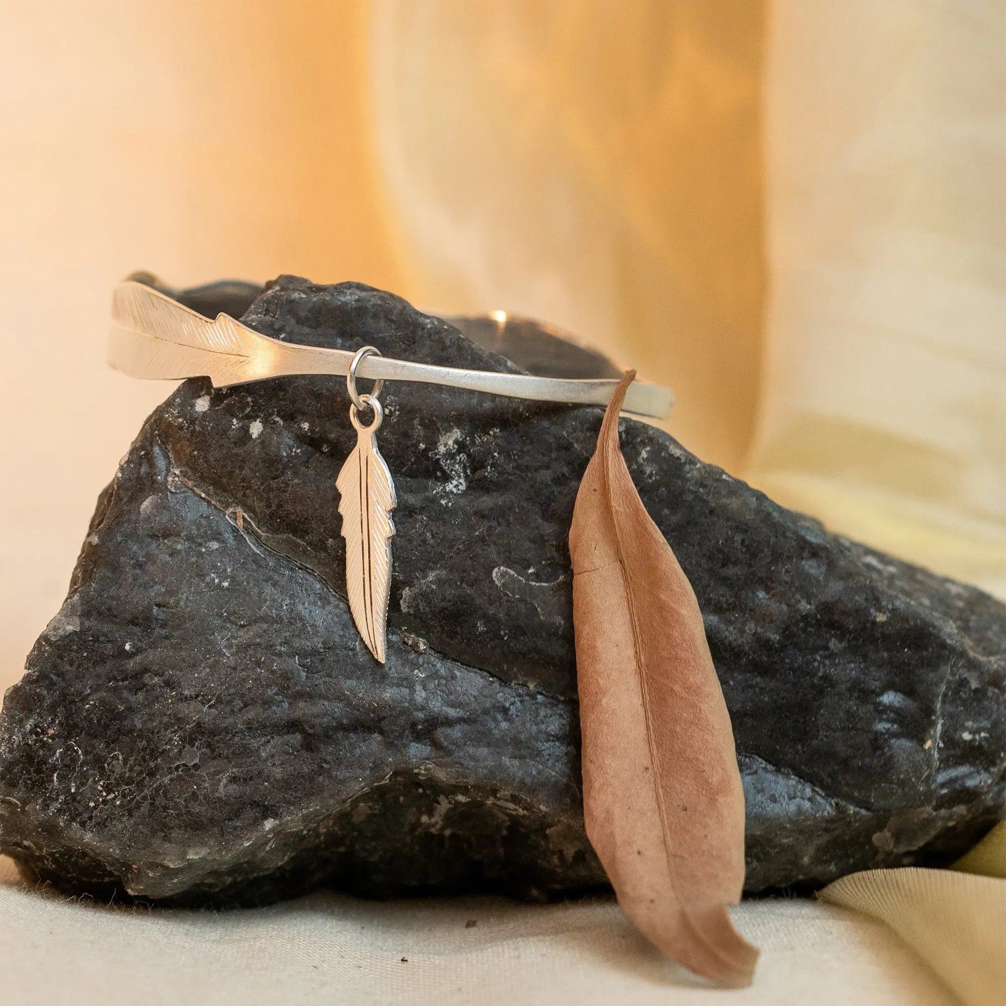 Long Leaf Charm Bracelet