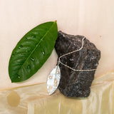 Mist Leaf Pendant- White Pearls