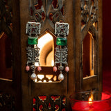 Amram Stone-Studded Contemporary Drop Earrings