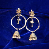 Bird Charm Hoop Jhumkas With Pearls- Leelankit Special Edition