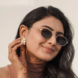 Handcrafted Square Textured Earrings