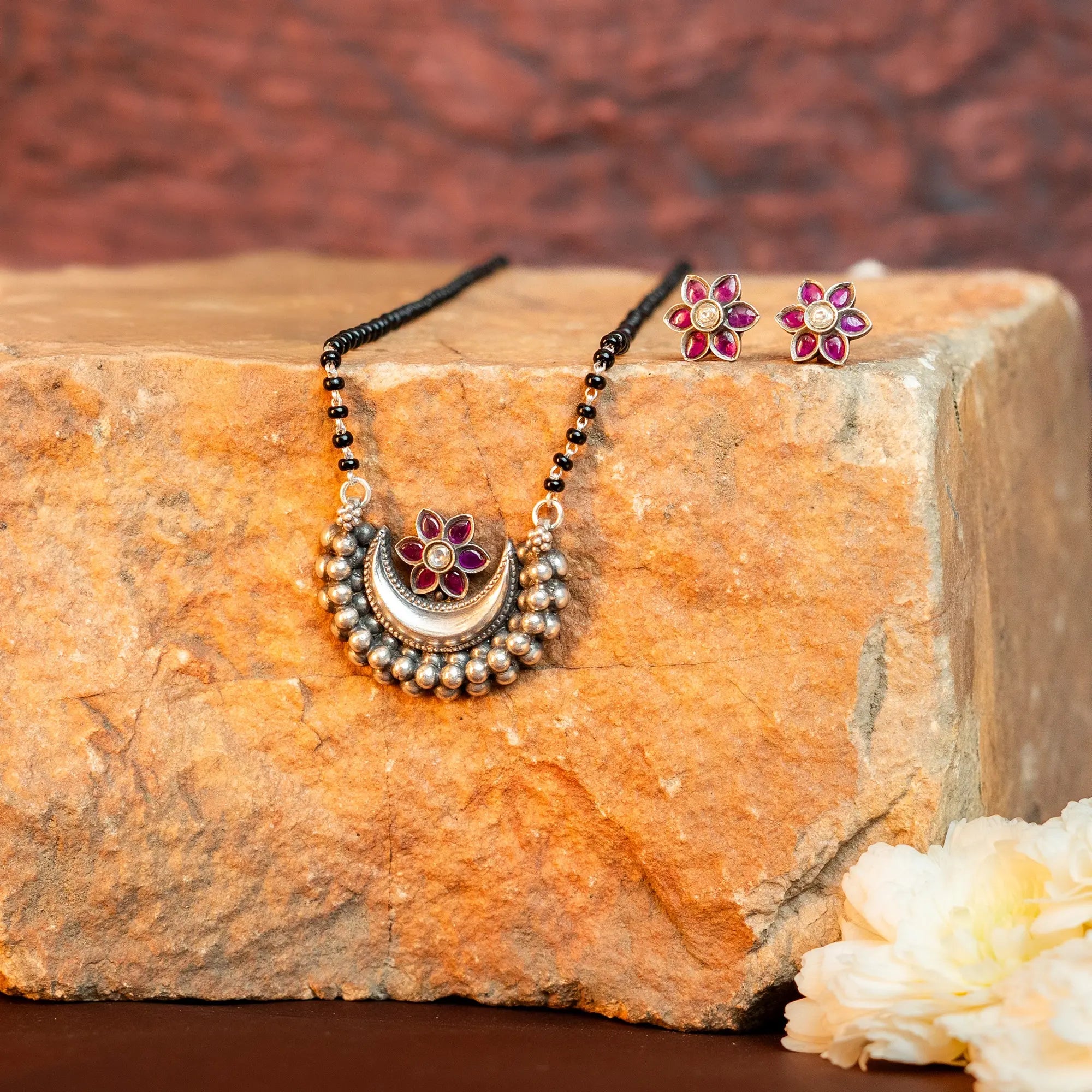 Mangalsutra Earring Set