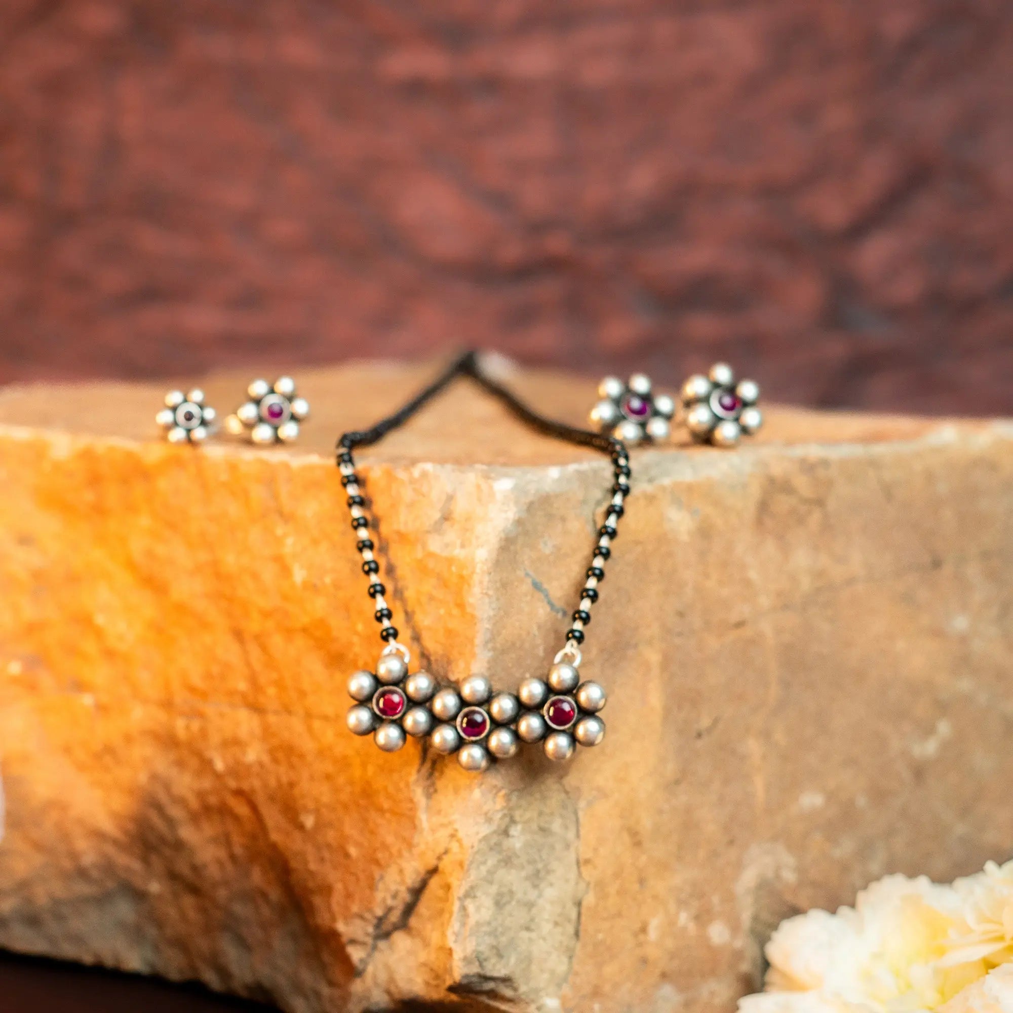 Mangalsutra Earring Set