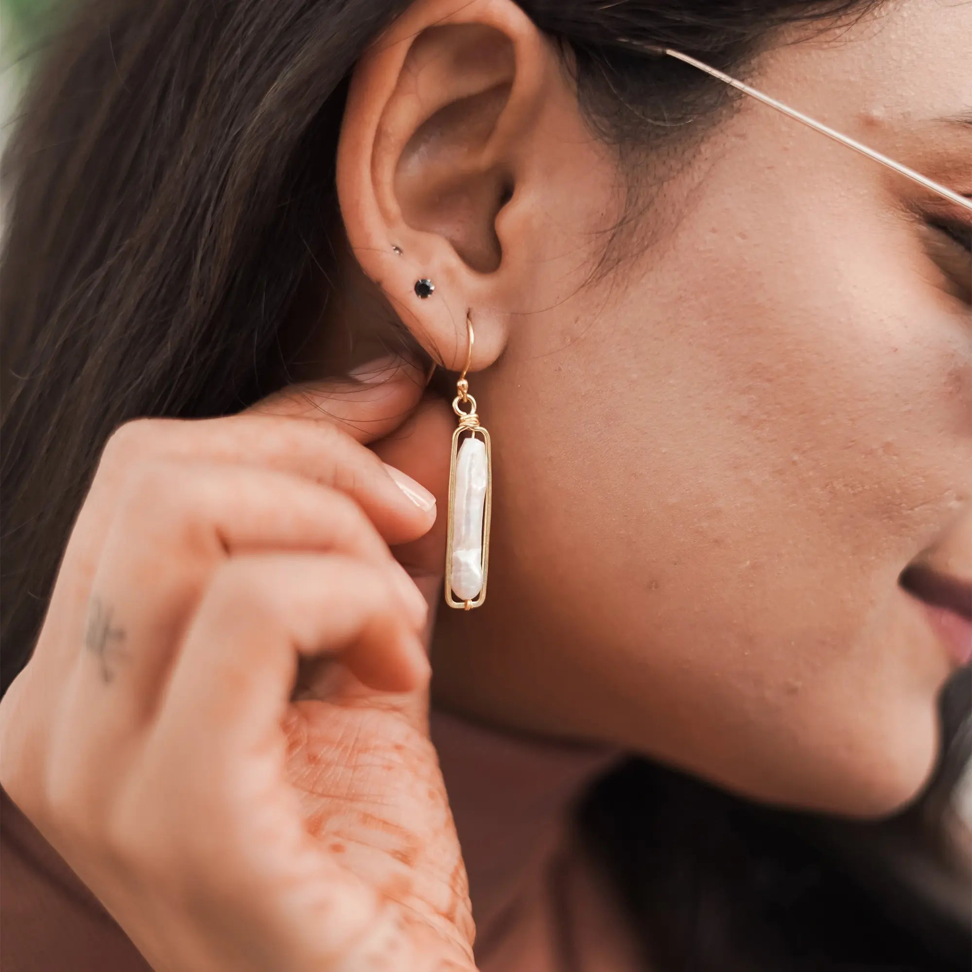 Freshwater Pearl Necklace, Choker and Earring Set