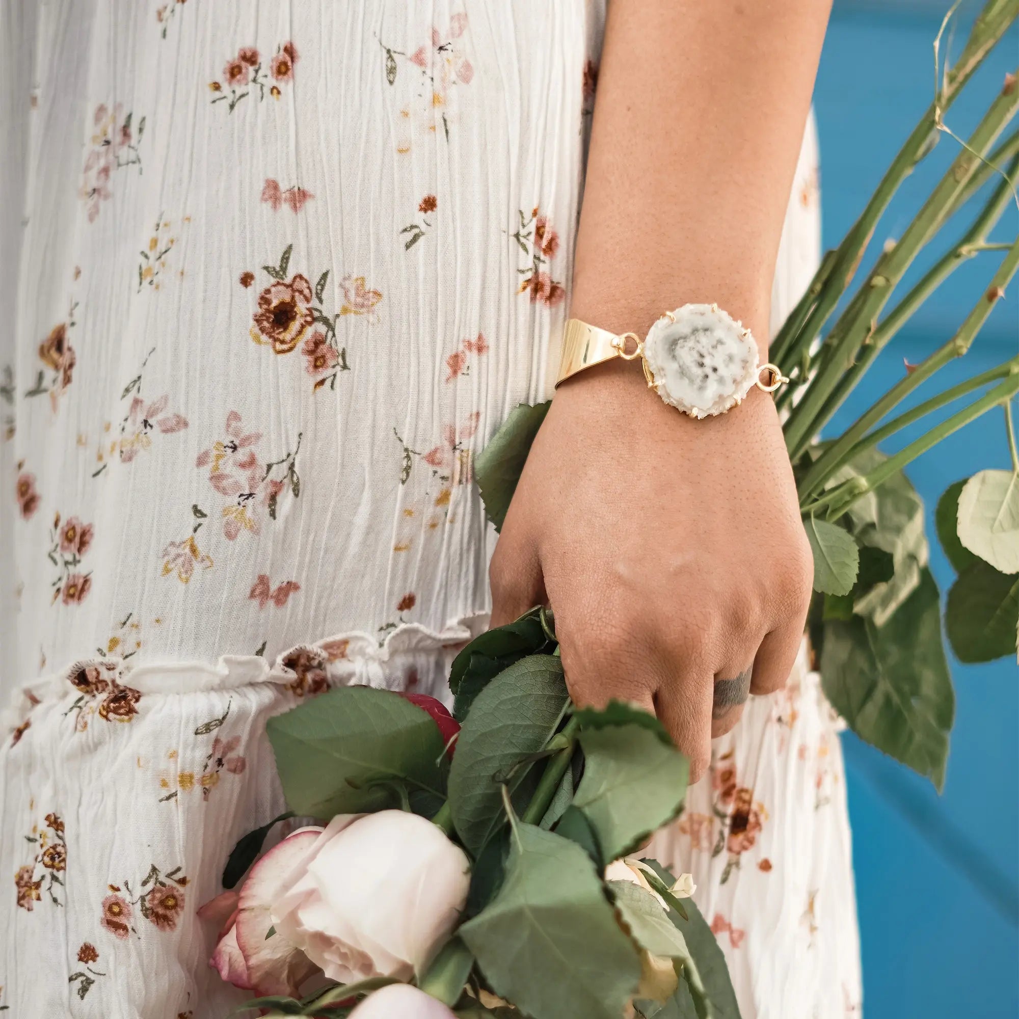 Natural Fossil Stone Bracelet