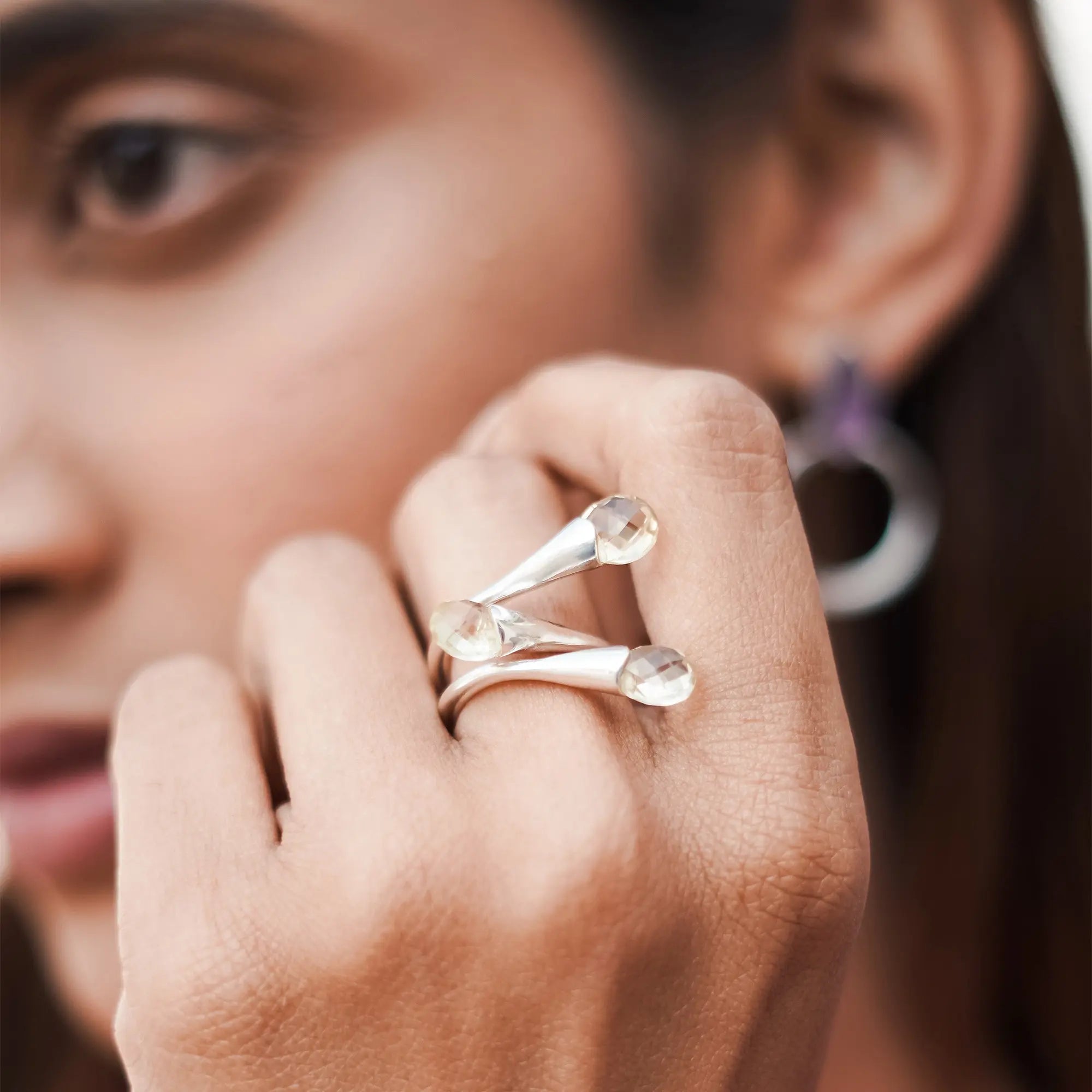 3 Friends Cocktail Ring | Green Aventurine