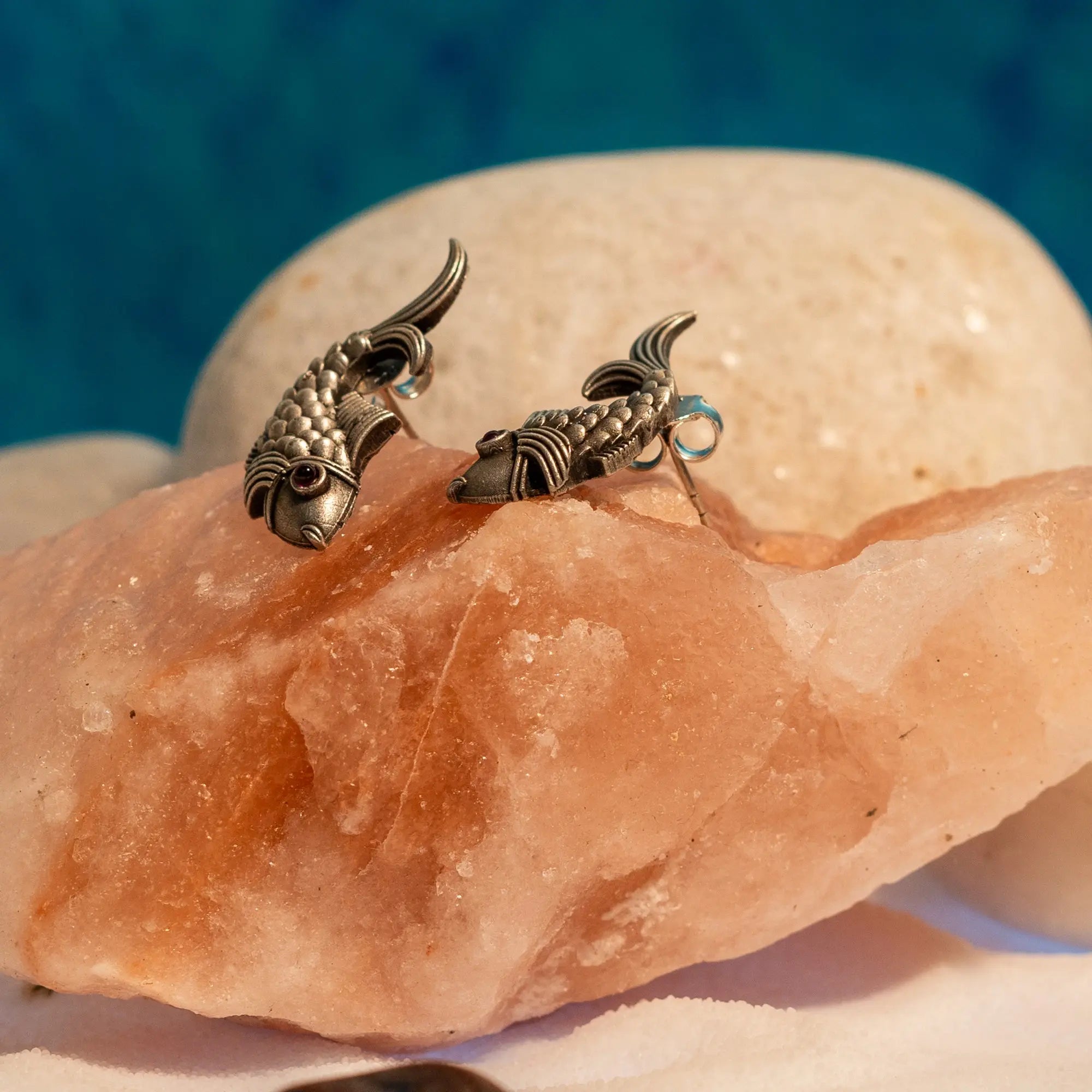 Handcrafted Silver Fish Earrings