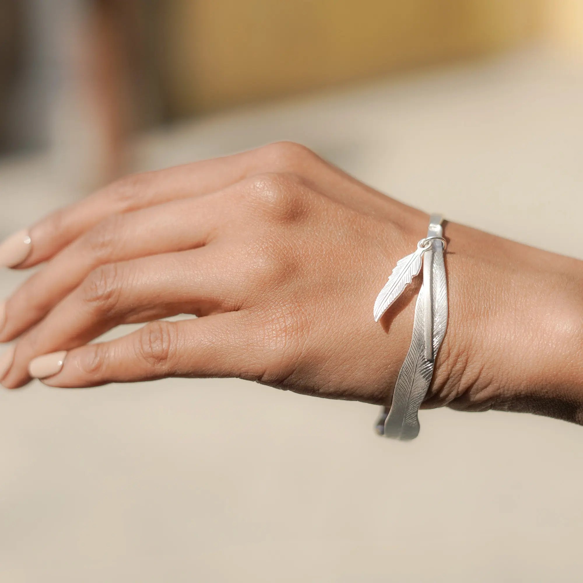 Long Leaf Charm Bracelet