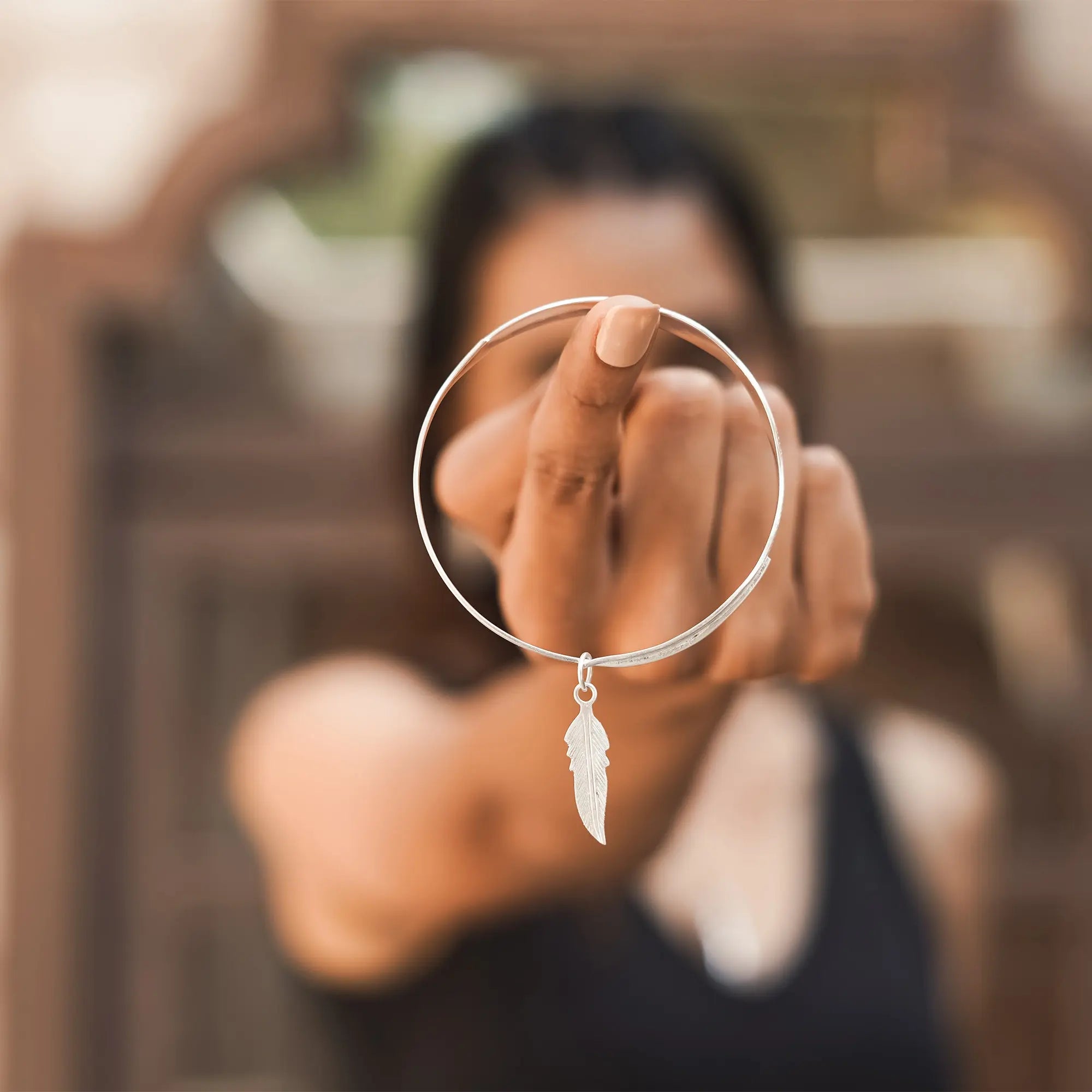 Long Leaf Charm Bracelet