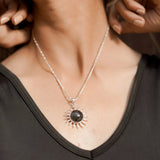 Natural Gem Stone Sun Pandel- Rainbow Moon