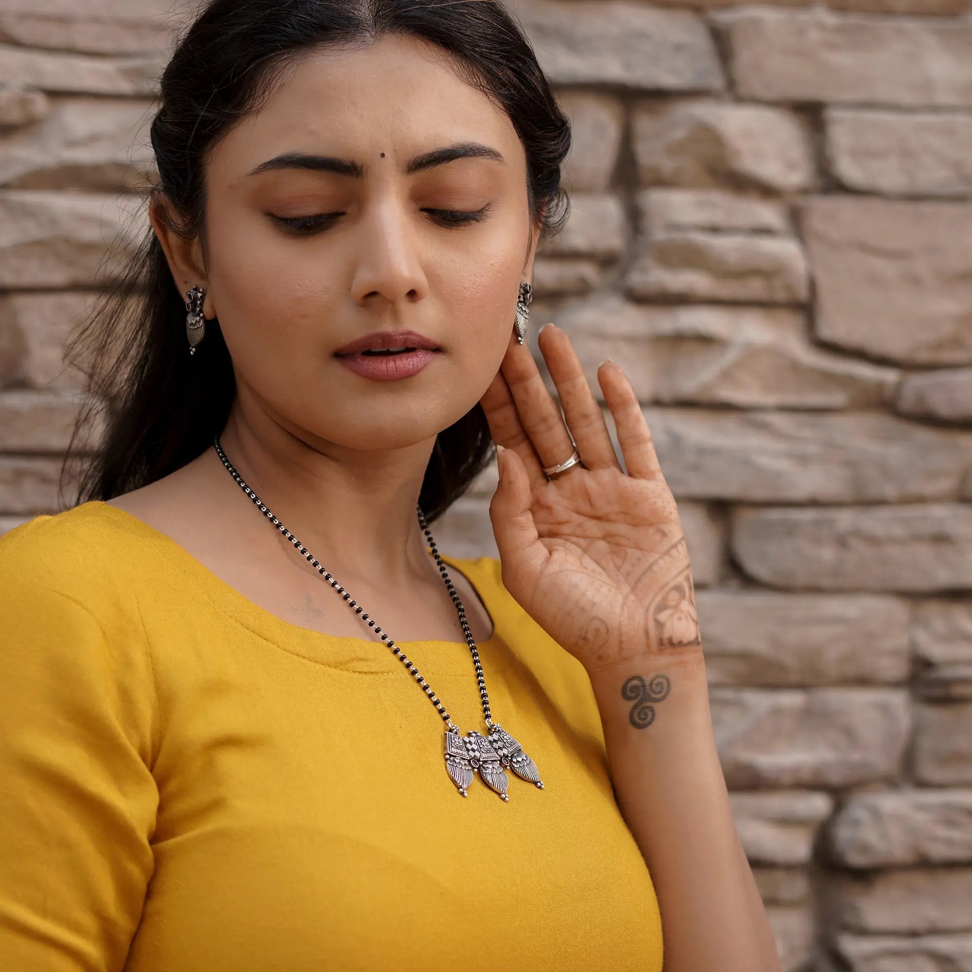 Mangalsutra Earring Set