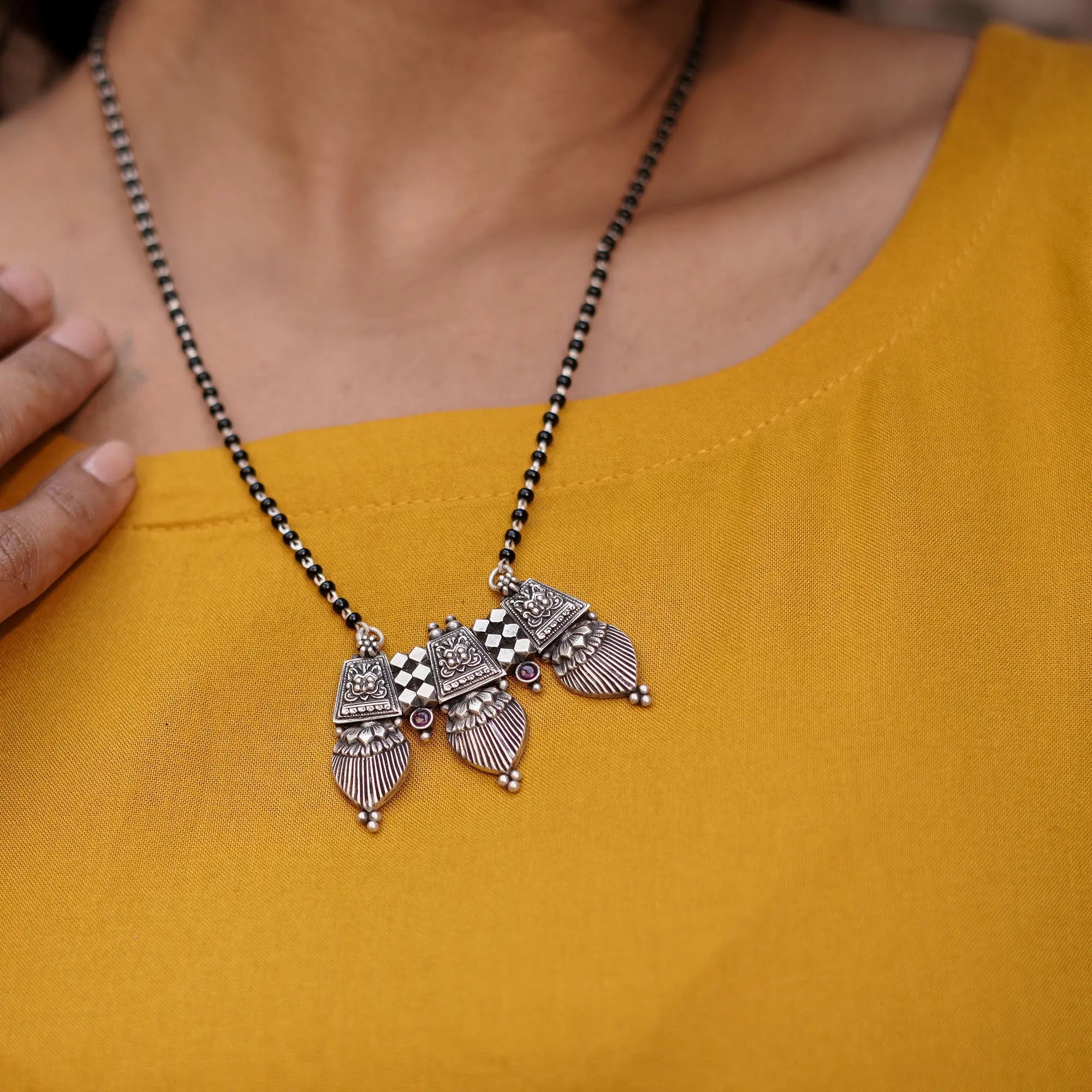 Mangalsutra Earring Set