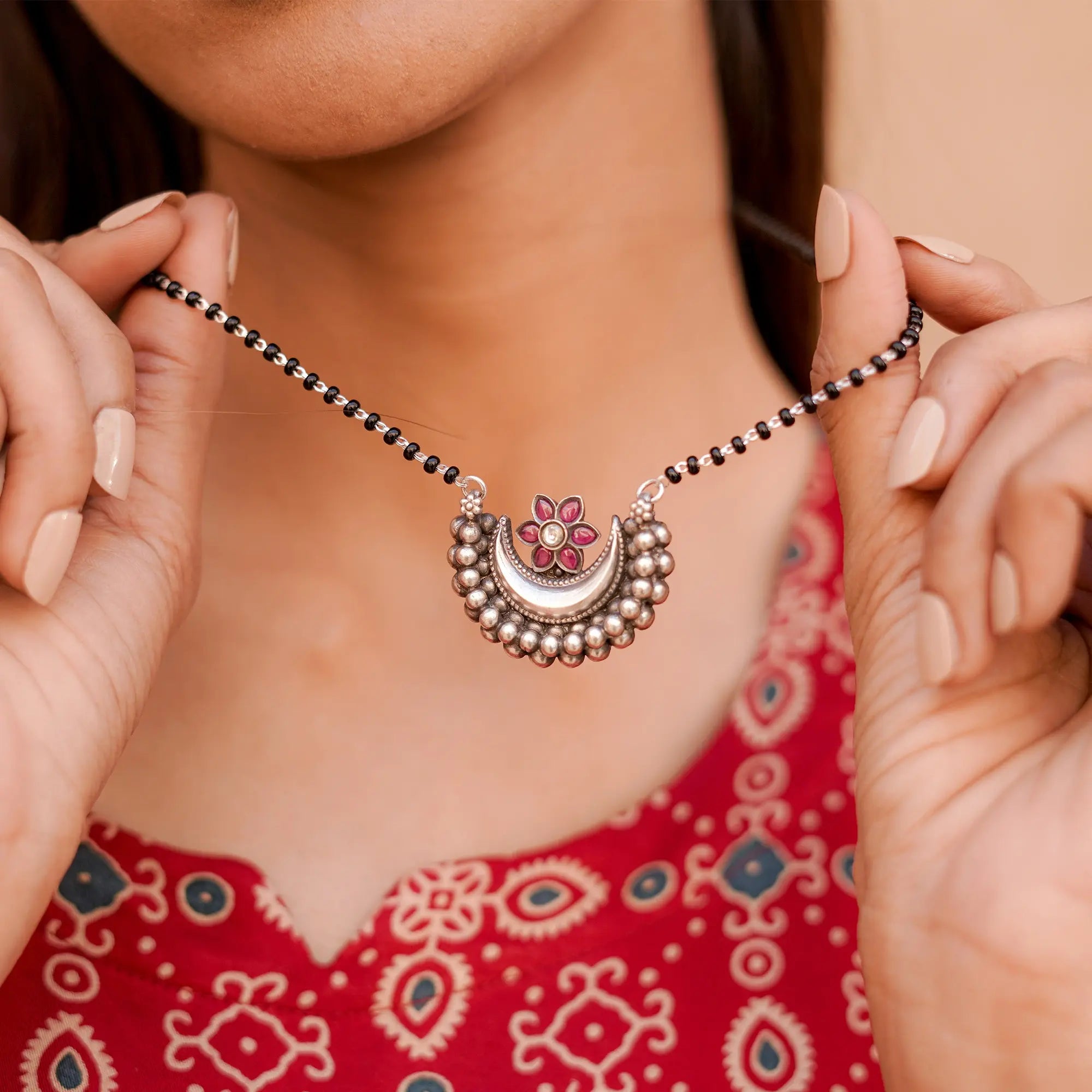 Mangalsutra Earring Set