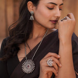 Handcrafted Sun Arrow Necklace Earring Set | Leelankit Special