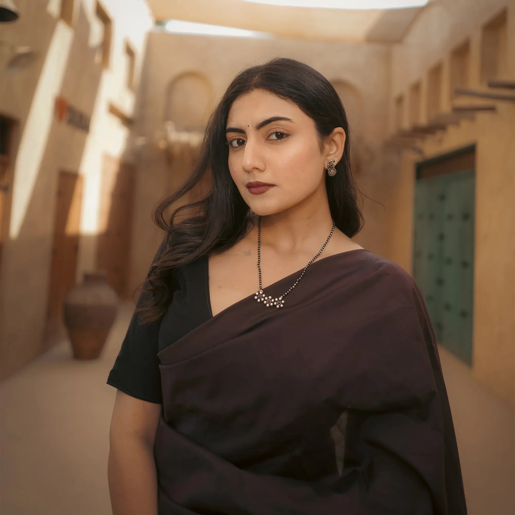 Mangalsutra Earring Set