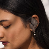 Silver Fish Drop Ear Cuff- Leelankit Special Edition