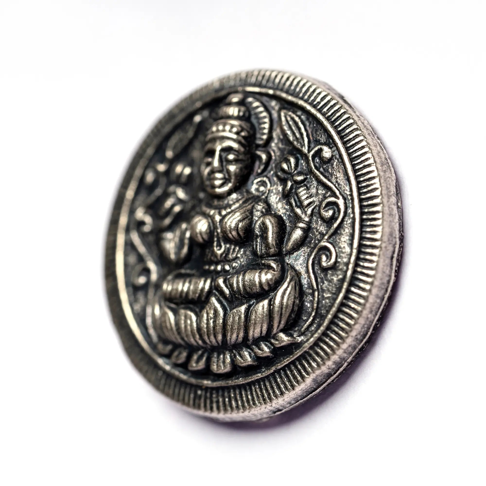 Goddess Lakshmi Silver Earrings