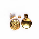 Handcrafted Textured Earrings- Gold Plated, Foldable