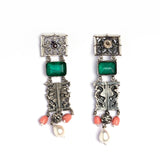 Amram Stone-Studded Contemporary Drop Earrings
