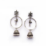 Bird Charm Hoop Jhumkas With Pearls- Leelankit Special Edition