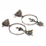 Bird Charm Hoop Jhumkas With Pearls- Leelankit Special Edition