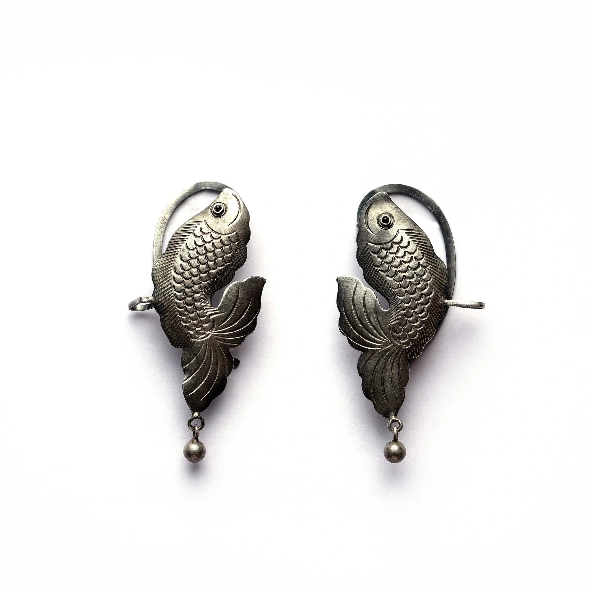 Silver Fish Drop Ear Cuff- Leelankit Special Edition
