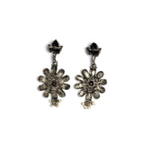 Ganesha Hanging Earring with Floral Drop