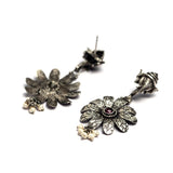 Ganesha Hanging Earring with Floral Drop