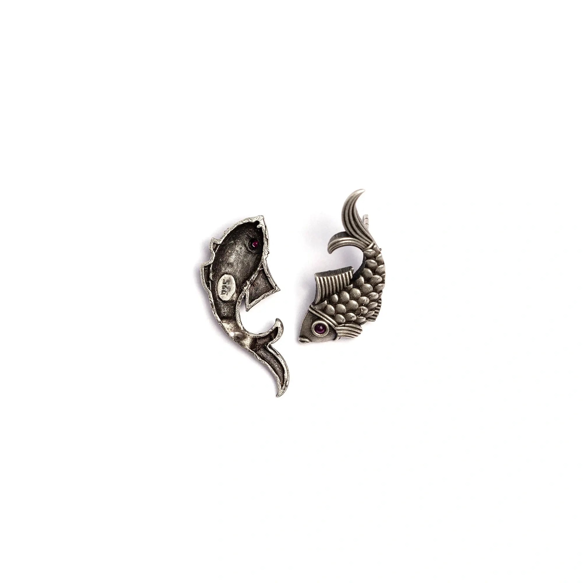 Handcrafted Silver Fish Earrings