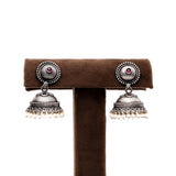 Round Hanging Jumka Earring with Pearl Drops