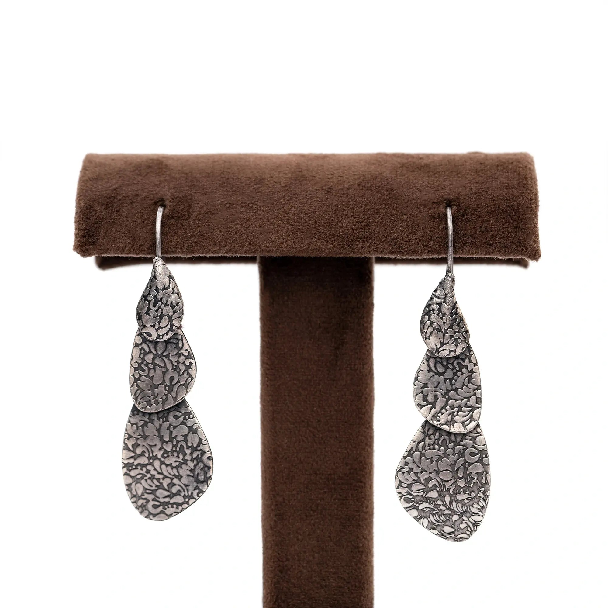 Layered Hanging Leaf Earrings