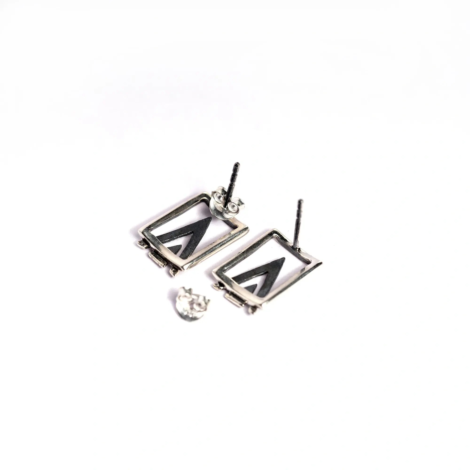 Arrow in a Square Earring