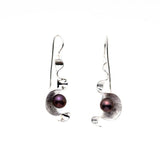 Silver Pearl Strip Earring | White Pearl