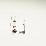 Silver Pearl Strip Earring | White Pearl