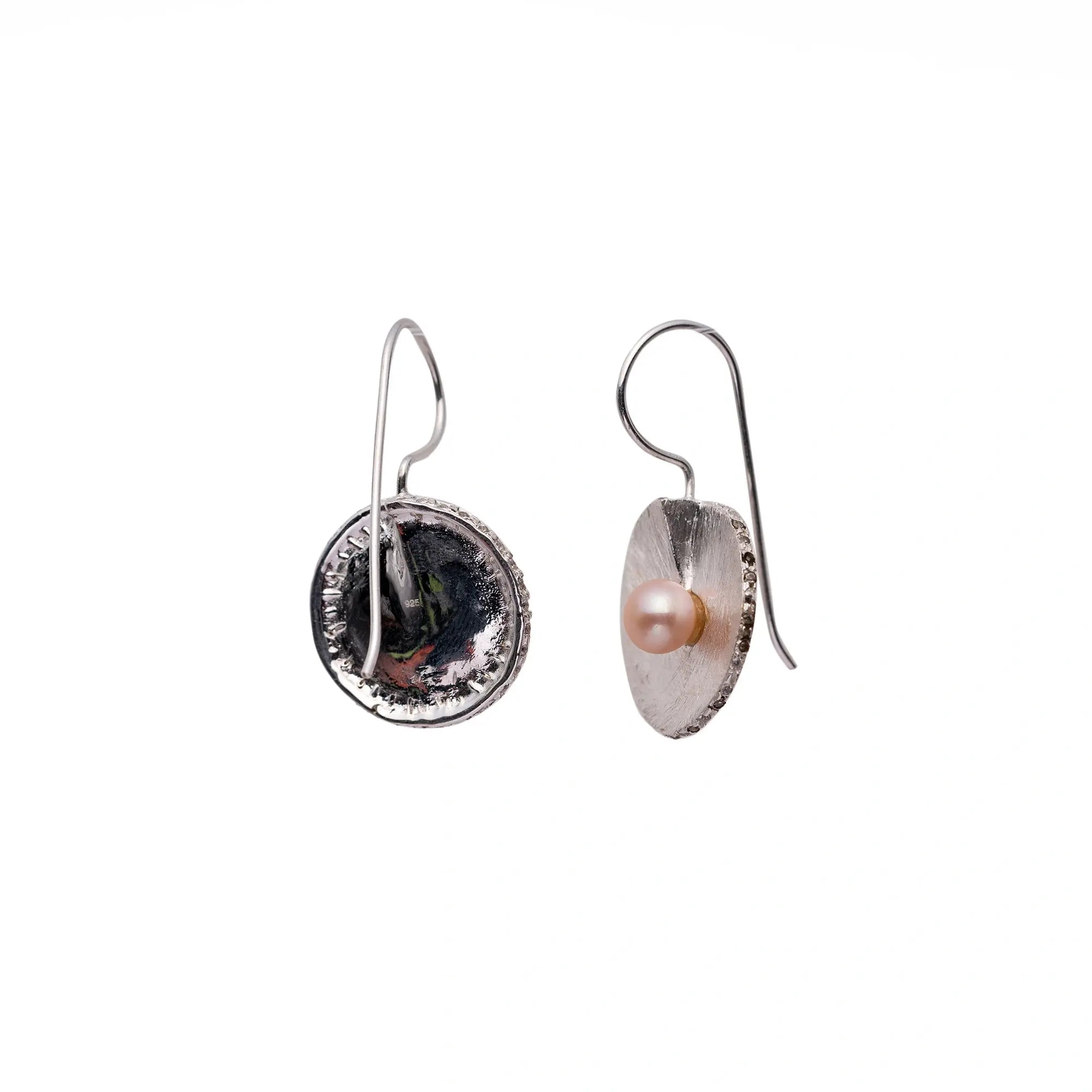 Hanging Pearl Round Earring | Pearl