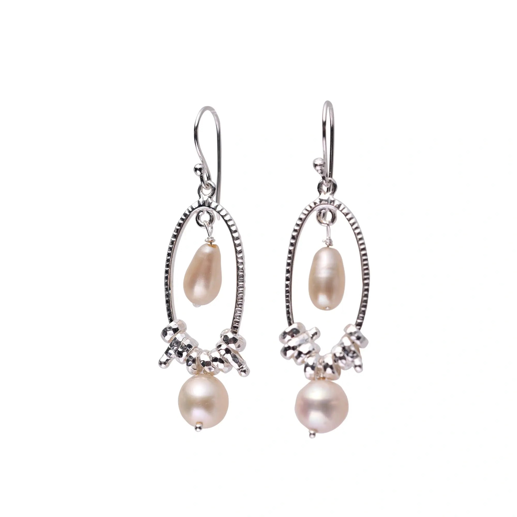 Drop Pearl Hoop Earring