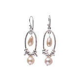 Drop Pearl Hoop Earring