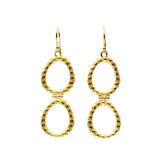 Double Loop Texture Earring | Silver