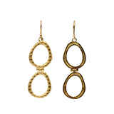 Double Loop Texture Earring | Silver