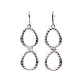 Double Loop Texture Earring | Silver